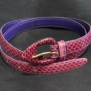Unique Vintage Purple Snakeskin Belt